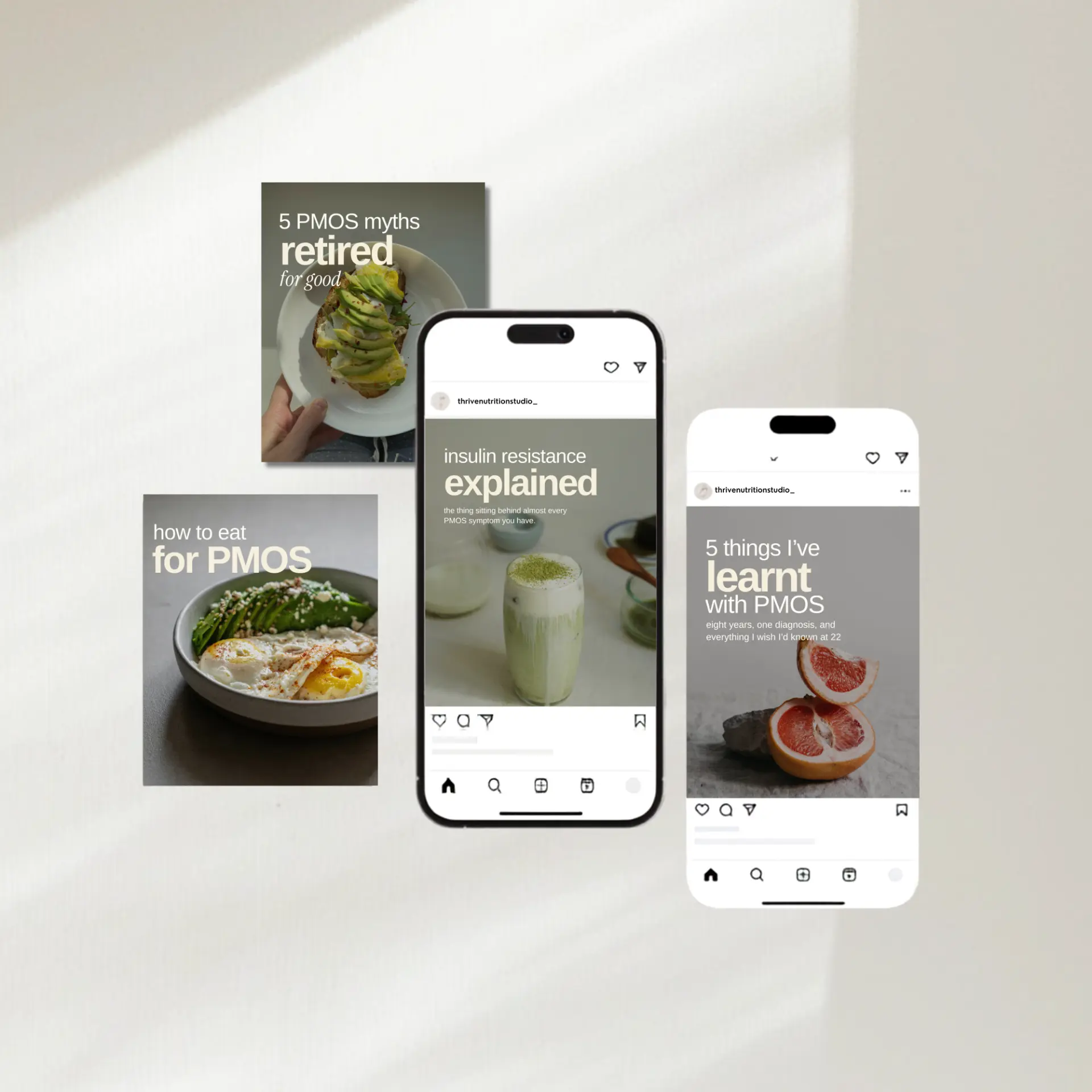 Instagram post templates for a nutrition practice
